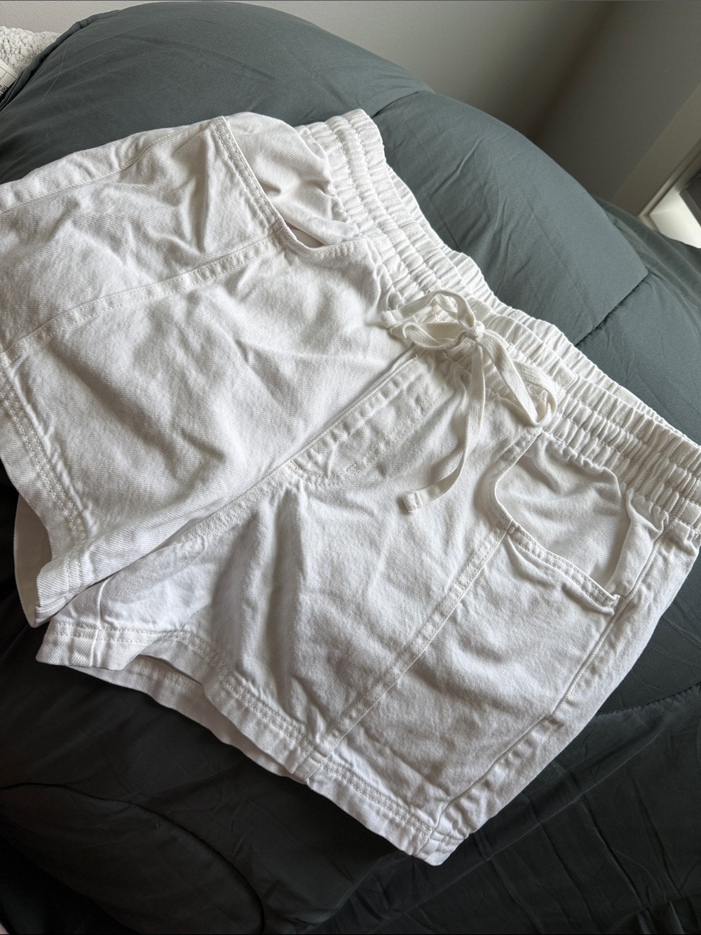 Universal Thread White High-Rise Drawstring Shorts